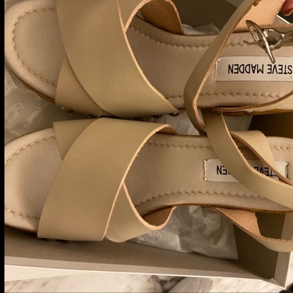 Steve Madden Marsha lthr Sandles sz8 NIB - Picture 3 of 5